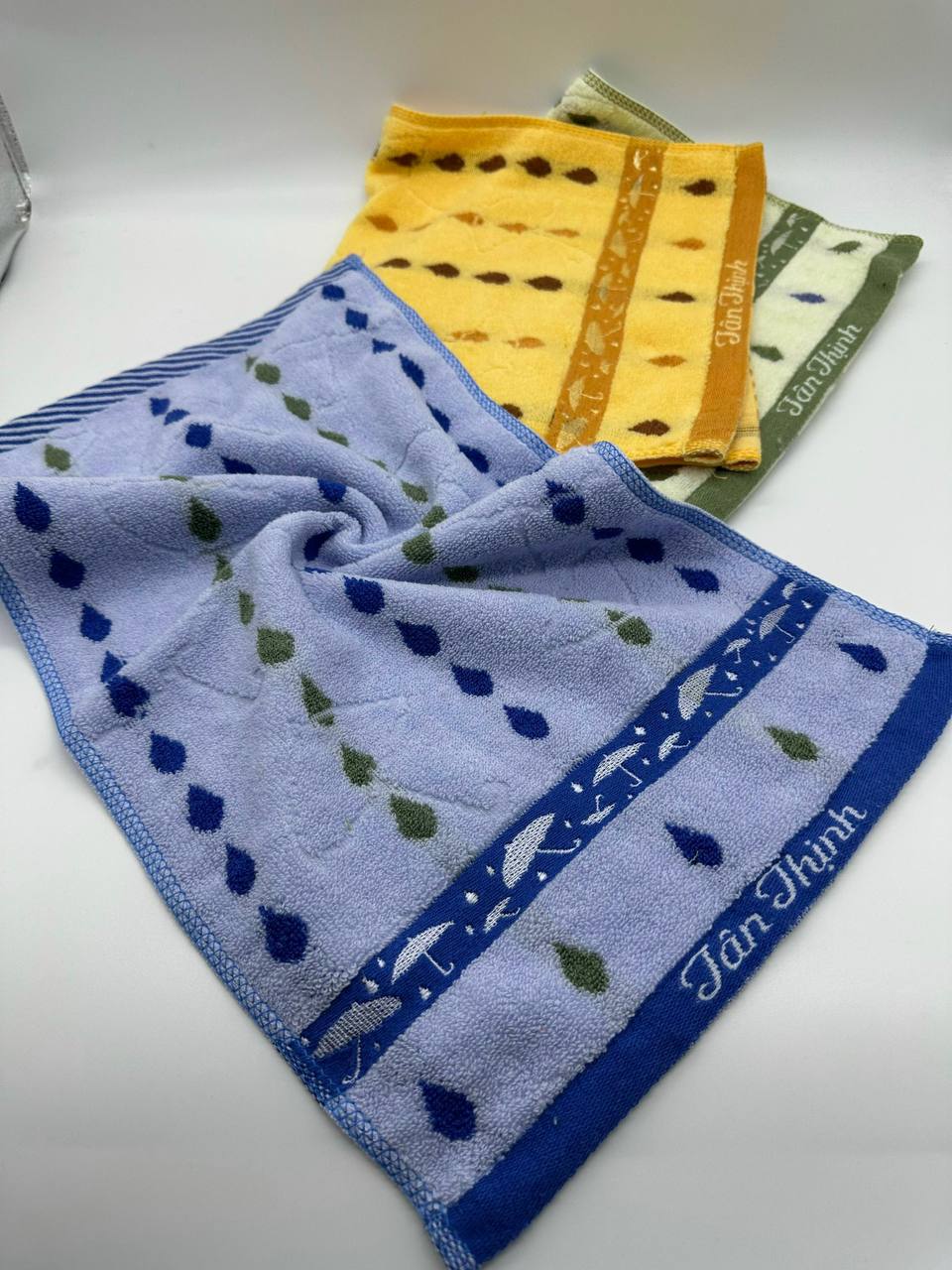 Khăn hoa nở - hình giọt nước